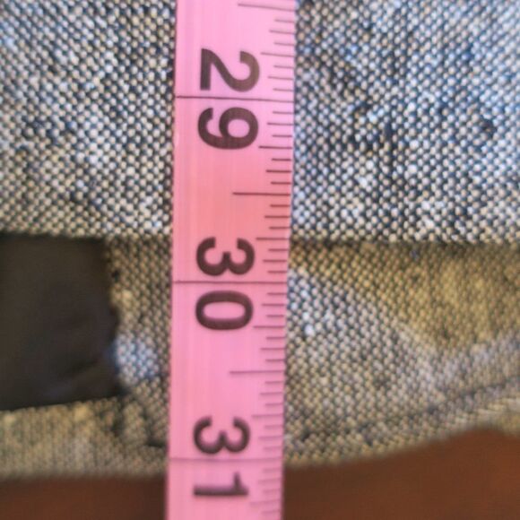 ROBYN MEREDITH VINTAGE BLAZER TWEED BOXY WOOL SILK BLACK WHITE sz 14 pocket line - Picture 7 of 7